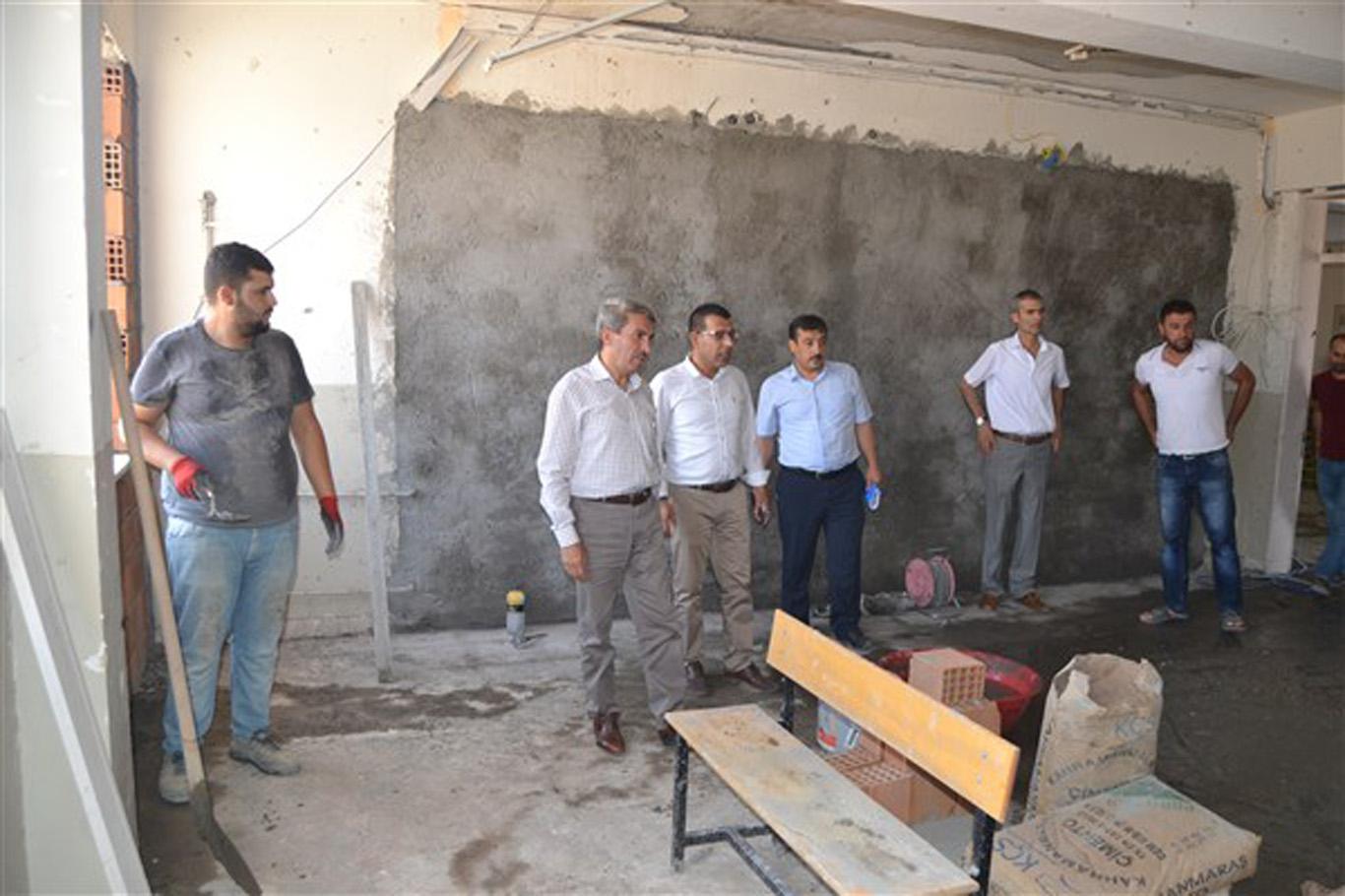Mardin’de inşaatı devam eden okullar denetlendi